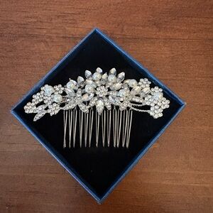 💥Buy 2 Get 1 Free💥 Silver Floral Hair Comb